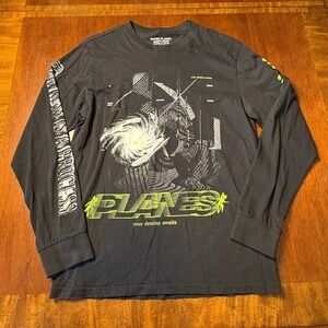 Paper Planes Cosmic Glow Graphic Long Sleeve T-Shirt Men's Size L